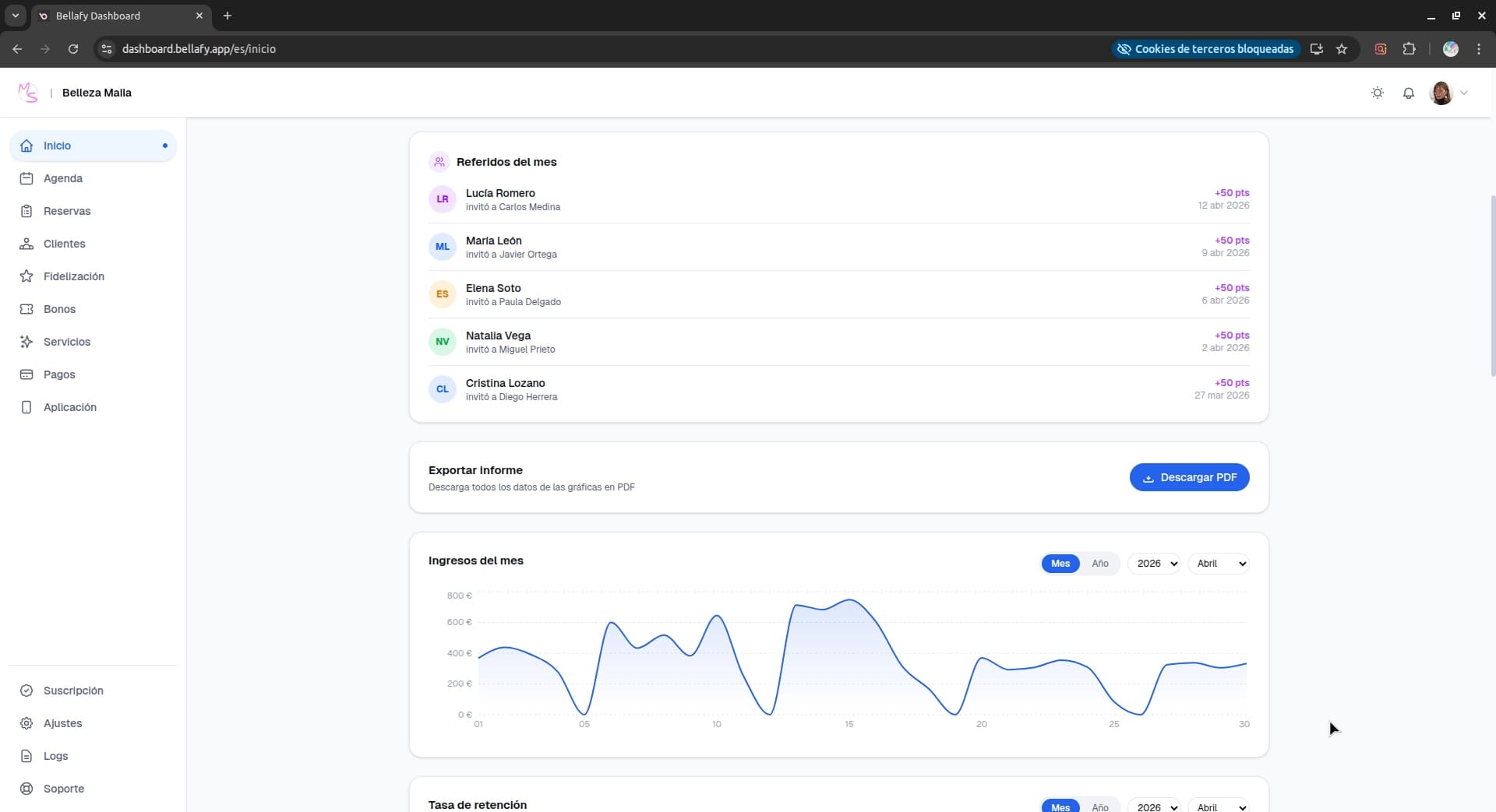 Installing the Bellafy dashboard